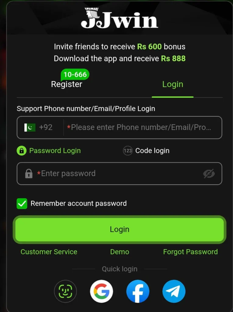 JJWIN9 Game Login