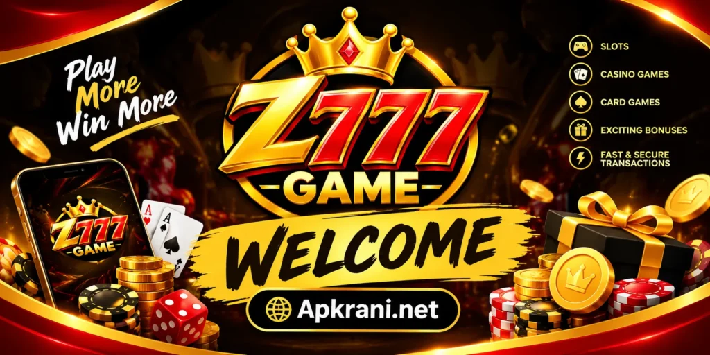 Welcome banner Z777 Game