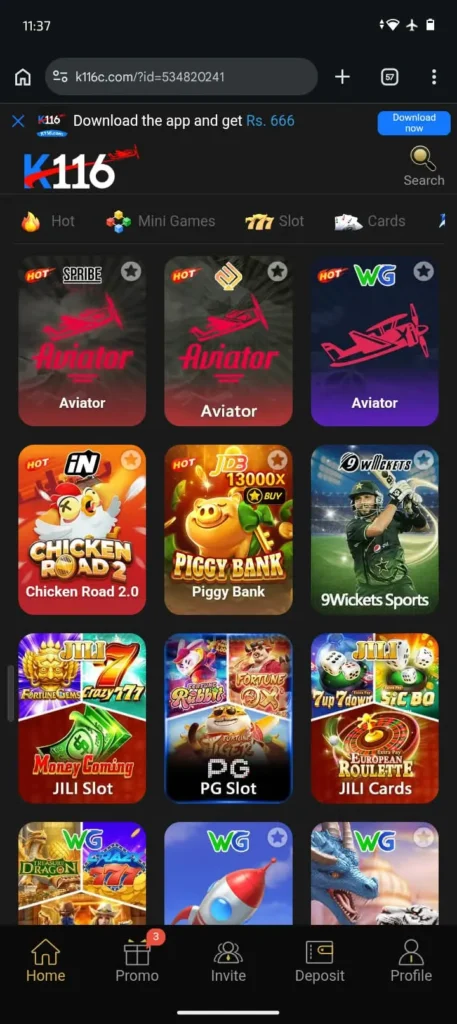 K116 Game